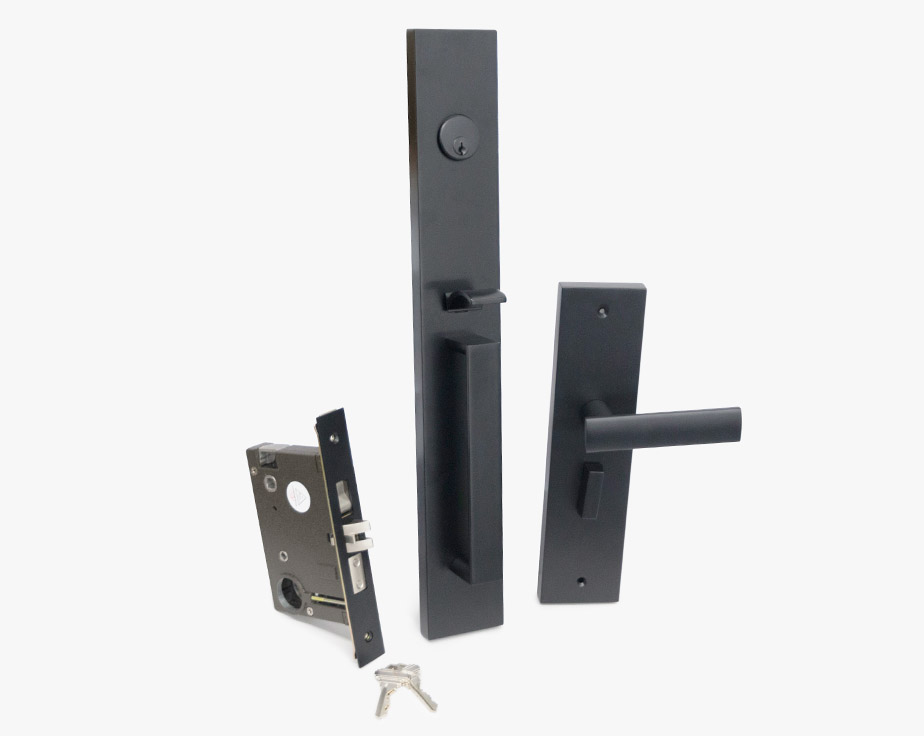 Orion Long Plate Single Cylinder Entry Door Handleset – Toronto